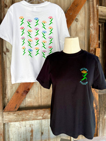 JP25 Dancing Flowers Boxy T-Shirt